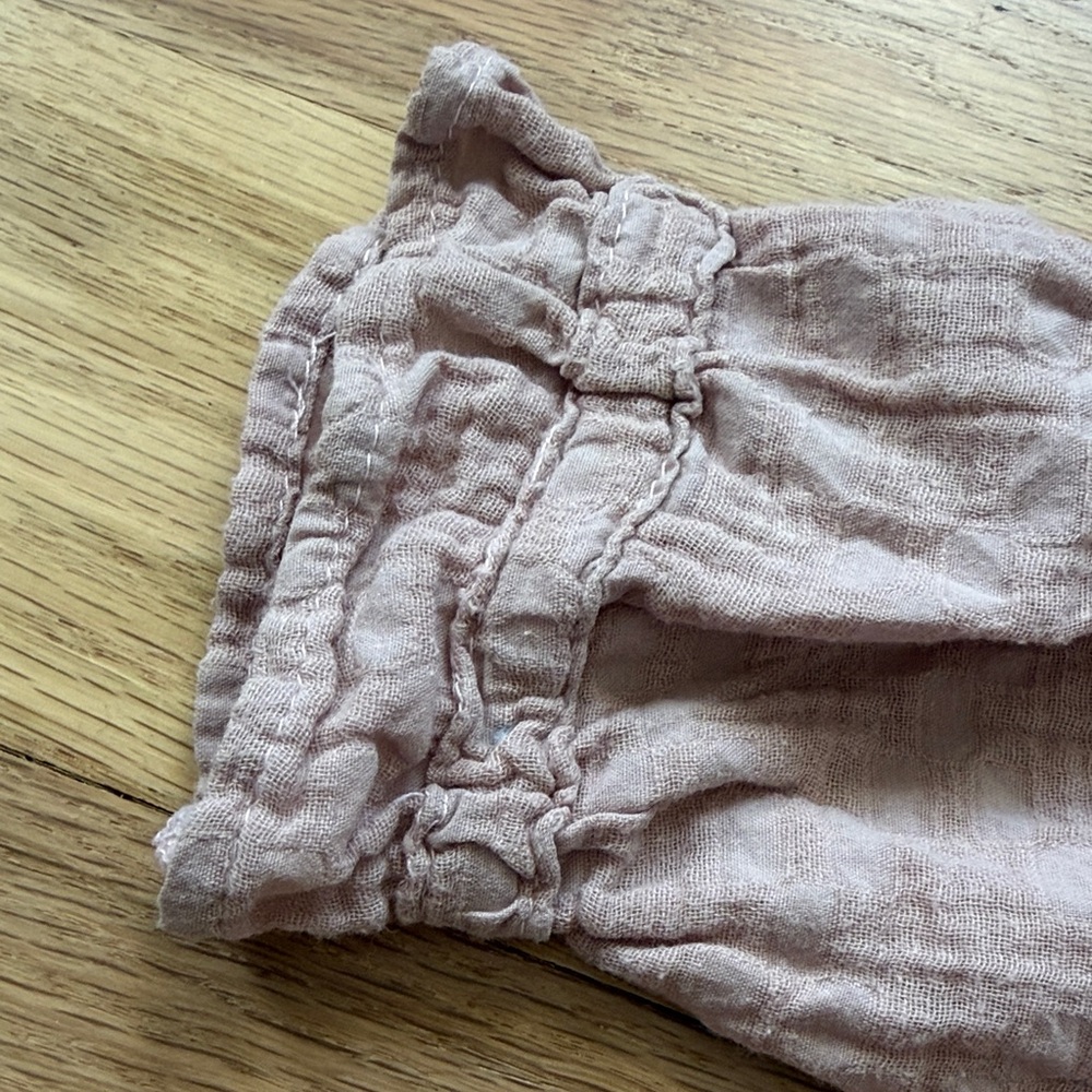 Mabo 3/4 Sleeve Ruffle Peter Pan Collar Top dusty pink girls size 2/3 years - Picture 13 of 16